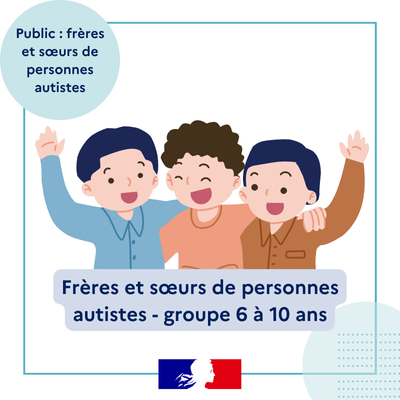 Illustration de 3 frères joyeux entre 6 et 10 ans se tenant par les épaules