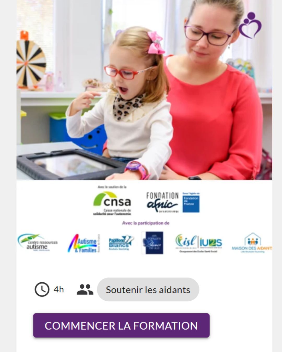 Formation Soutenir les aidants