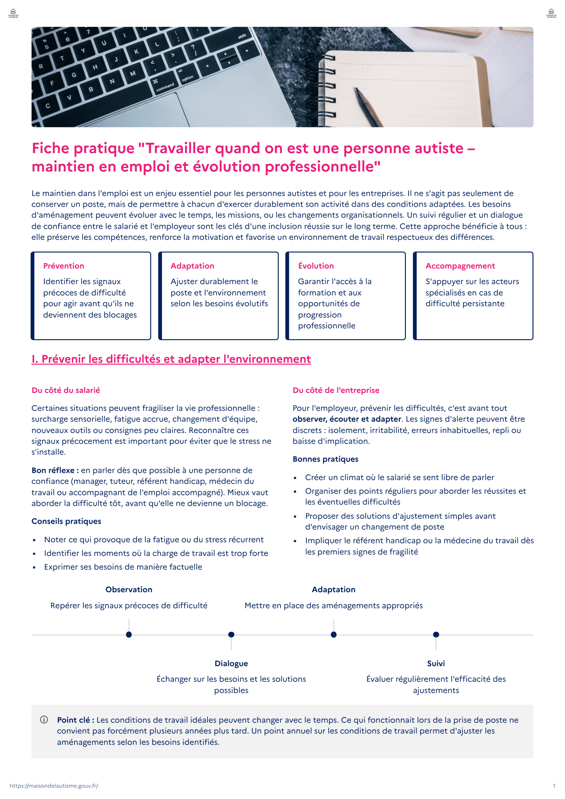 Fiche pratique travailler maintien en emploi synthèse