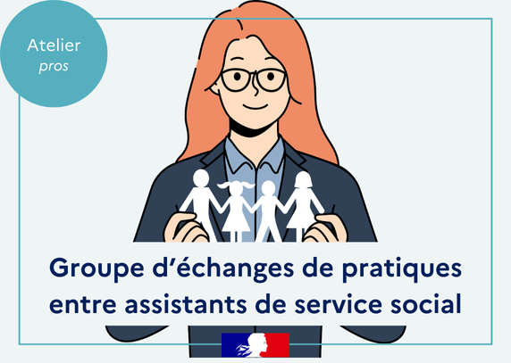 Illustration d'une femme souriante tenant dans ses mains une guirlande de papier figurant des personnages qui se tiennent par la main