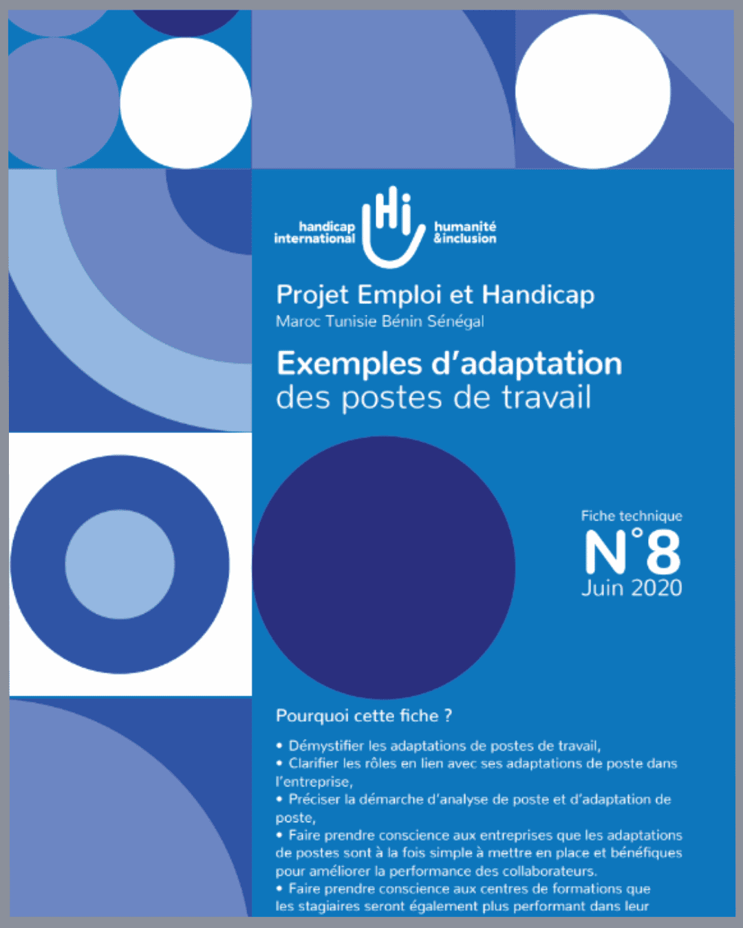 Exemples d’adaptation des postes de travail - Handicap International - 2020