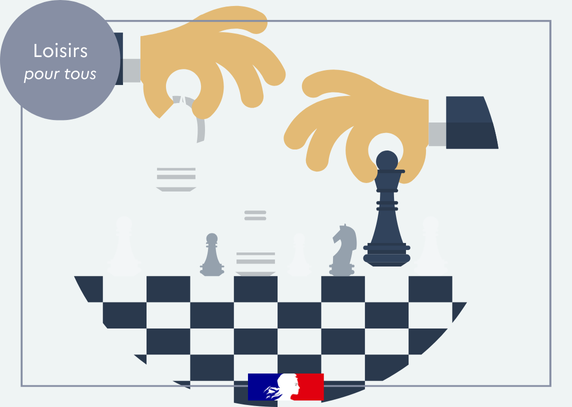 Illustration de deux mains déplaçant des pièces sur un échiquier